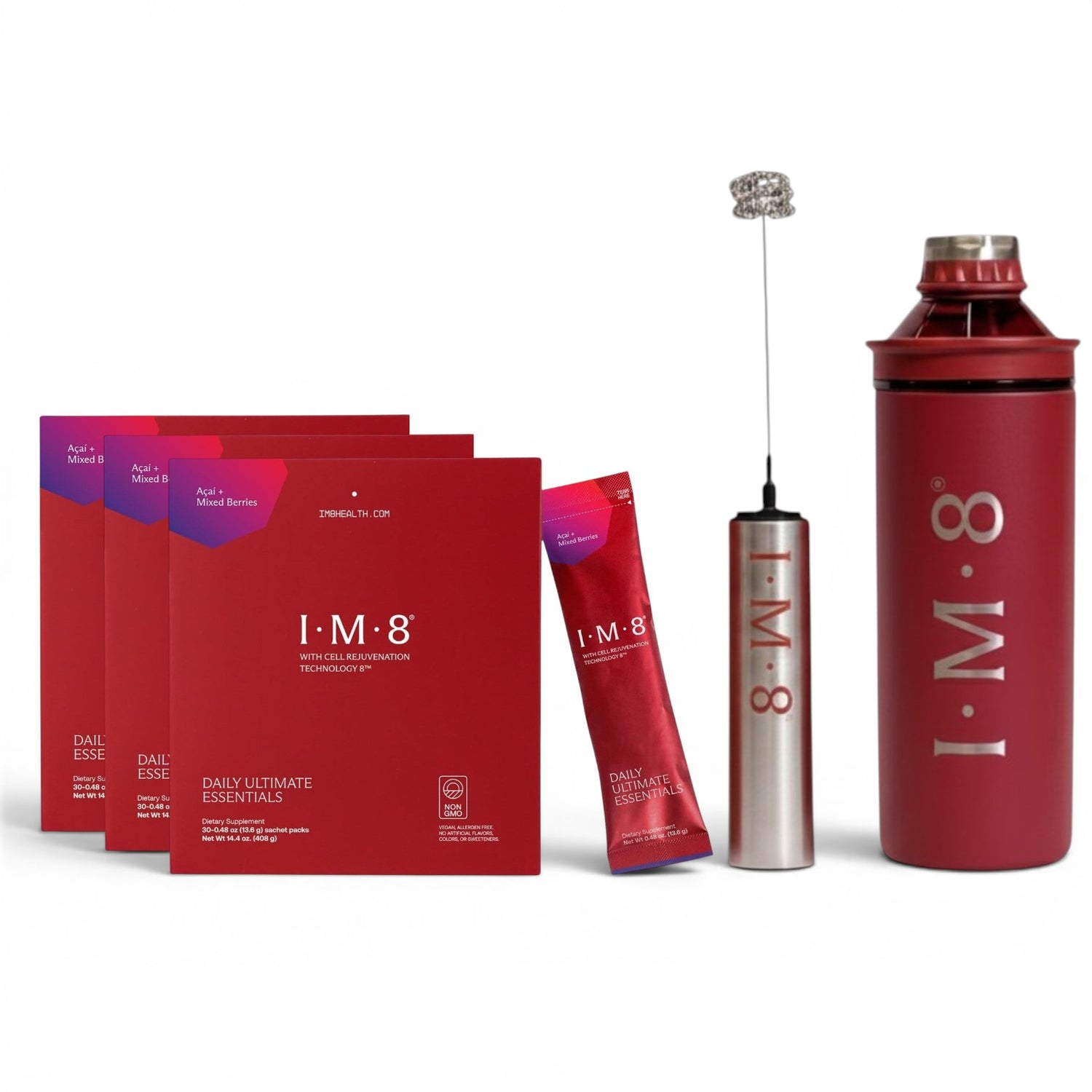 IM8 Daily Ultimate Essentials 90 Day Açaí & Mixed Berries Bundle