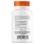 Doctor's Best Natural Vitamin K2 MK-7 MenaQ7, bottle packaging, no flavour, 100mcg, 60 veggie capsules, barcode