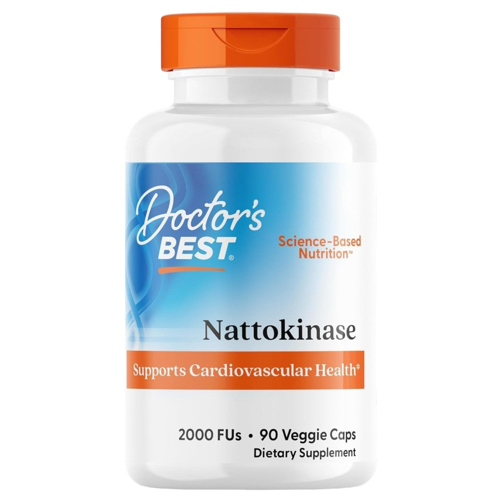 Doctor's Best Nattokinase, bottle packaging, unflavoured, 2000 FU, 90 veggie capsules