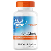 Doctor's Best Nattokinase, bottle packaging, unflavoured, 2000 FU, 90 veggie capsules