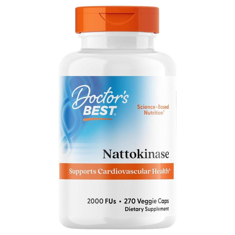 Doctor's Best Nattokinase, bottle packaging, unflavoured, 2000 FU, 270 veggie capsules