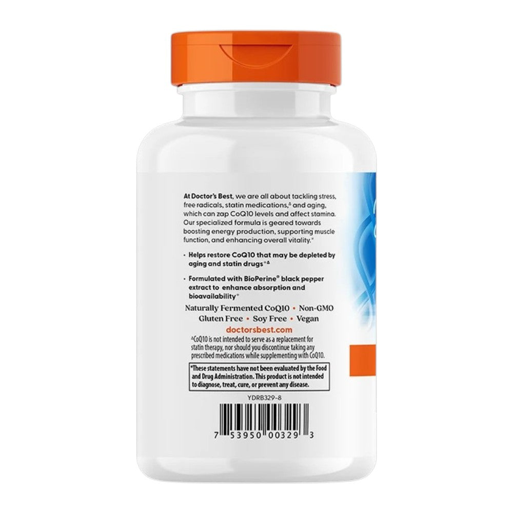 Doctor's Best High Absorption CoQ10 200mg BioPerine Veggie Capsules