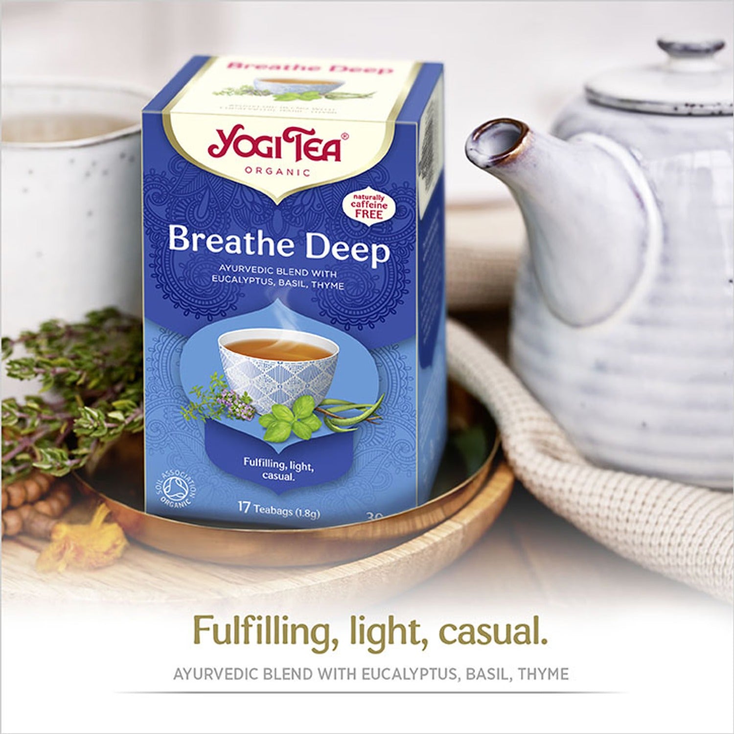 Yogi Tea Organic Breathe Deep Herbal Tea box 17 teabags 30.6g