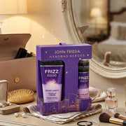 John Frieda Frizz Ease Handbag Heroes hair styling gift set 100ml crème and 75ml hairspray product information