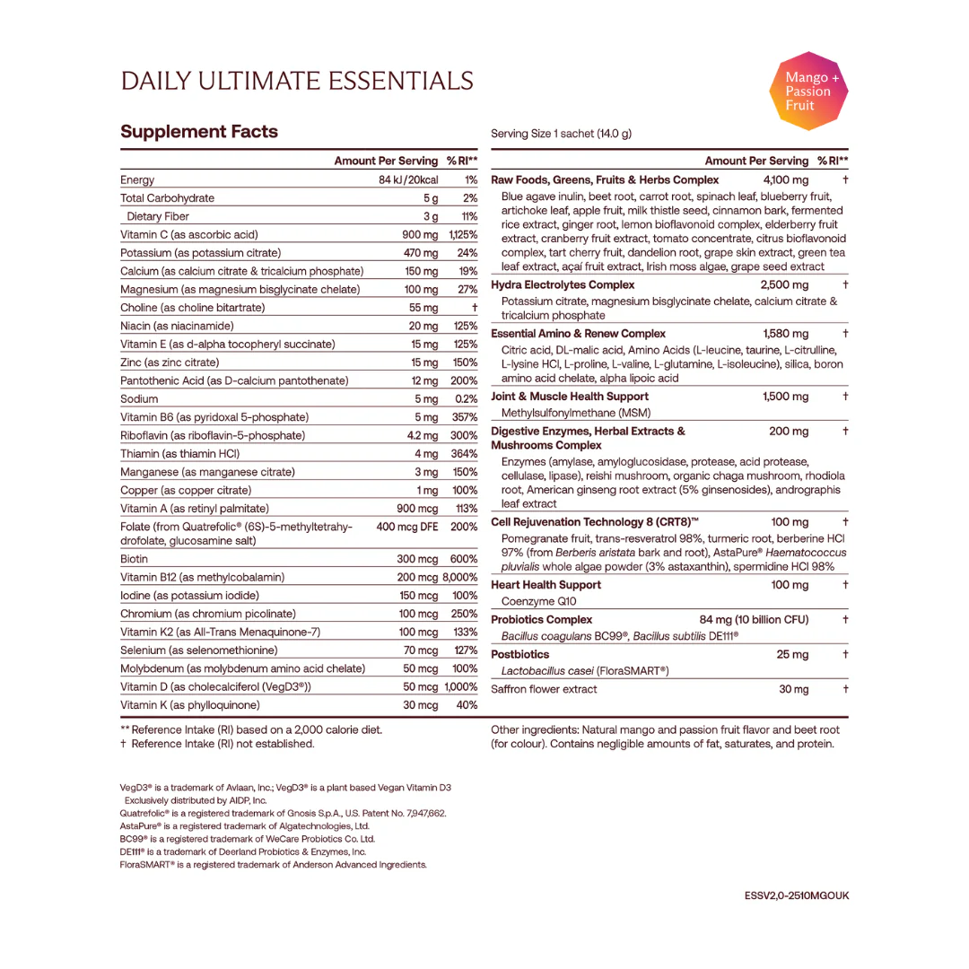 IM8 Daily Ultimate Essentials Mango & Passion Fruit Starter Kit