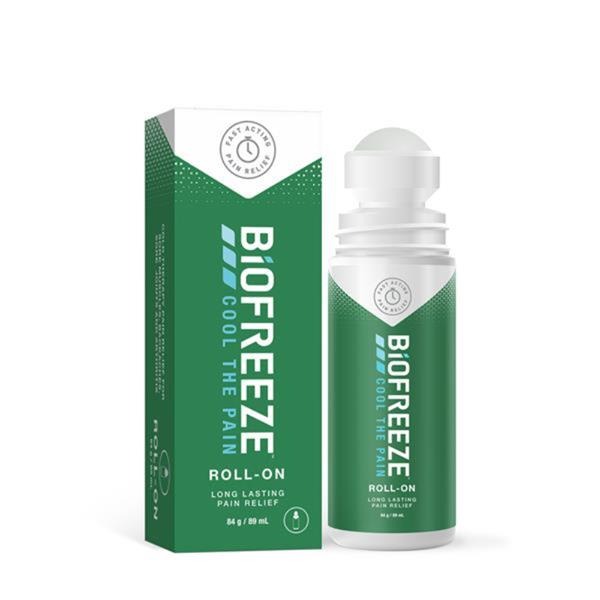 Biofreeze cooling menthol roll on topical gel bottle & box 89ml
