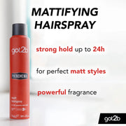 got2b Phenomenal Matt Hairspray 200ml ingredient information panel