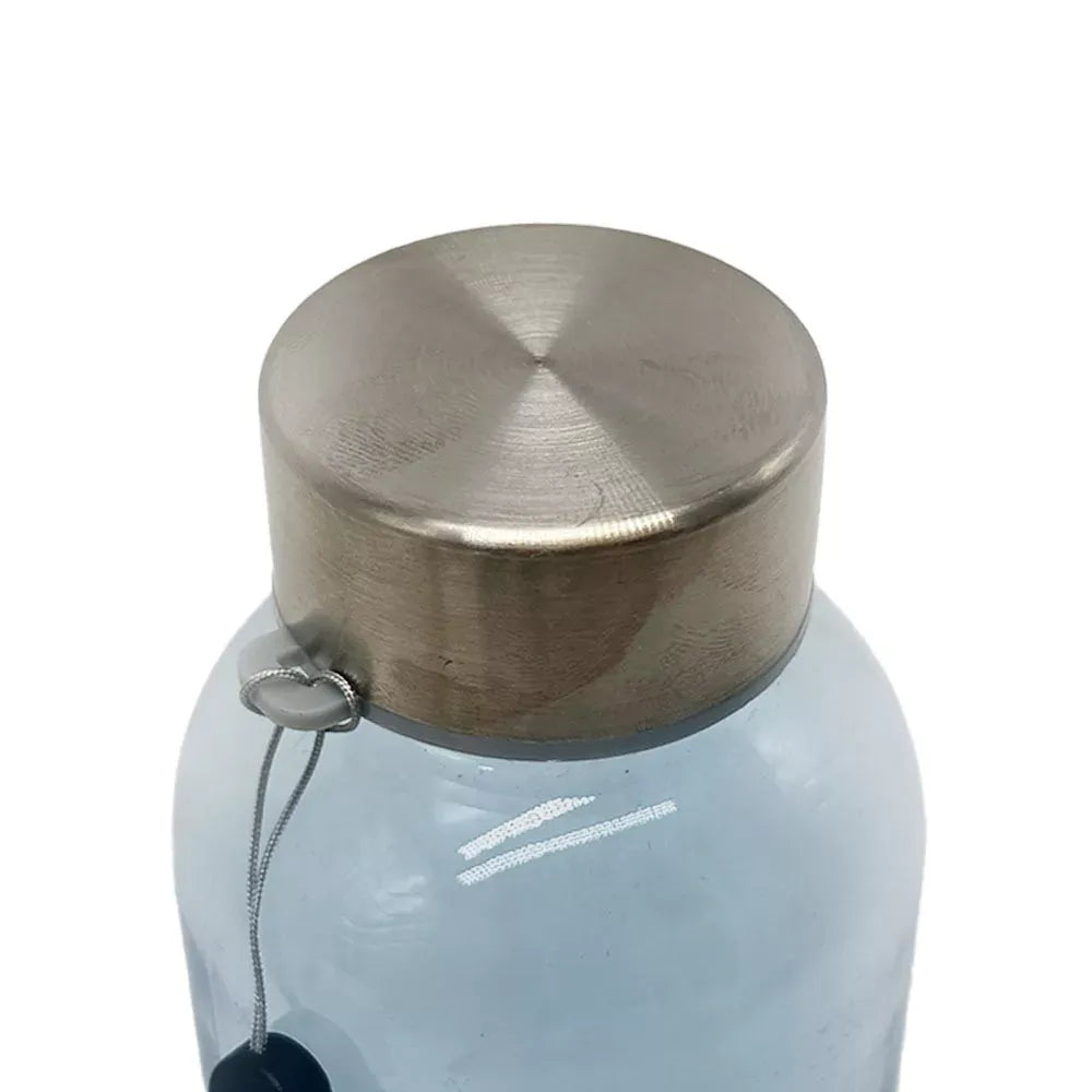 Nordic Naturals water bottle blue plastic bottle with metal cap