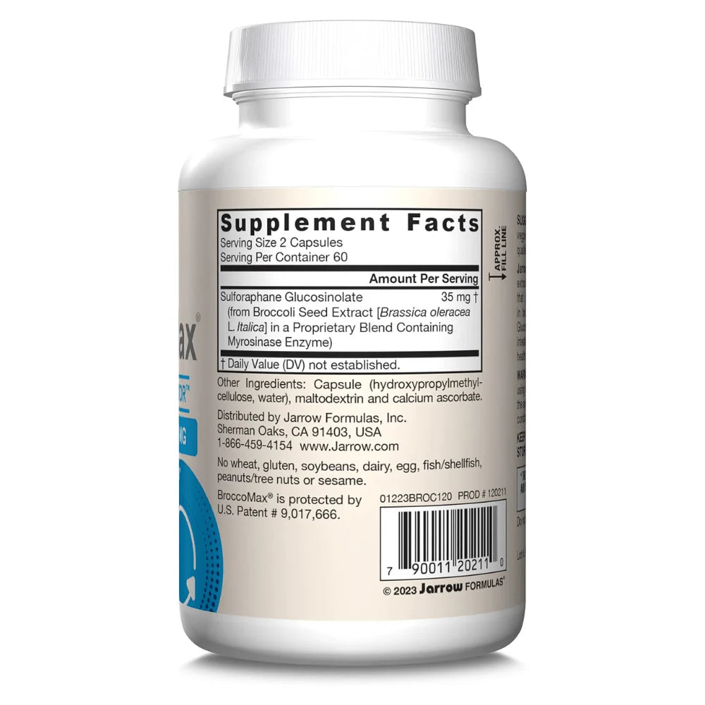 Jarrow Formulas BroccoMax Sulforaphane Generator 35mg 120 Capsules barcode