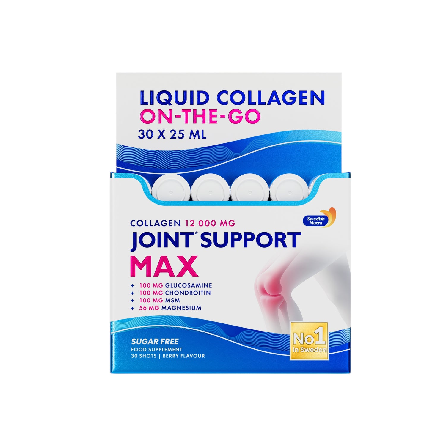 Swedish Nutra Joint Support Max Collagen Shots Berry 30 x 25ml