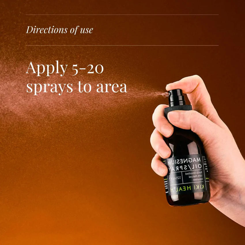 How to Use: KIKI Health magnesium oil spray Zechstein magnesium chloride spray bottle 125ml