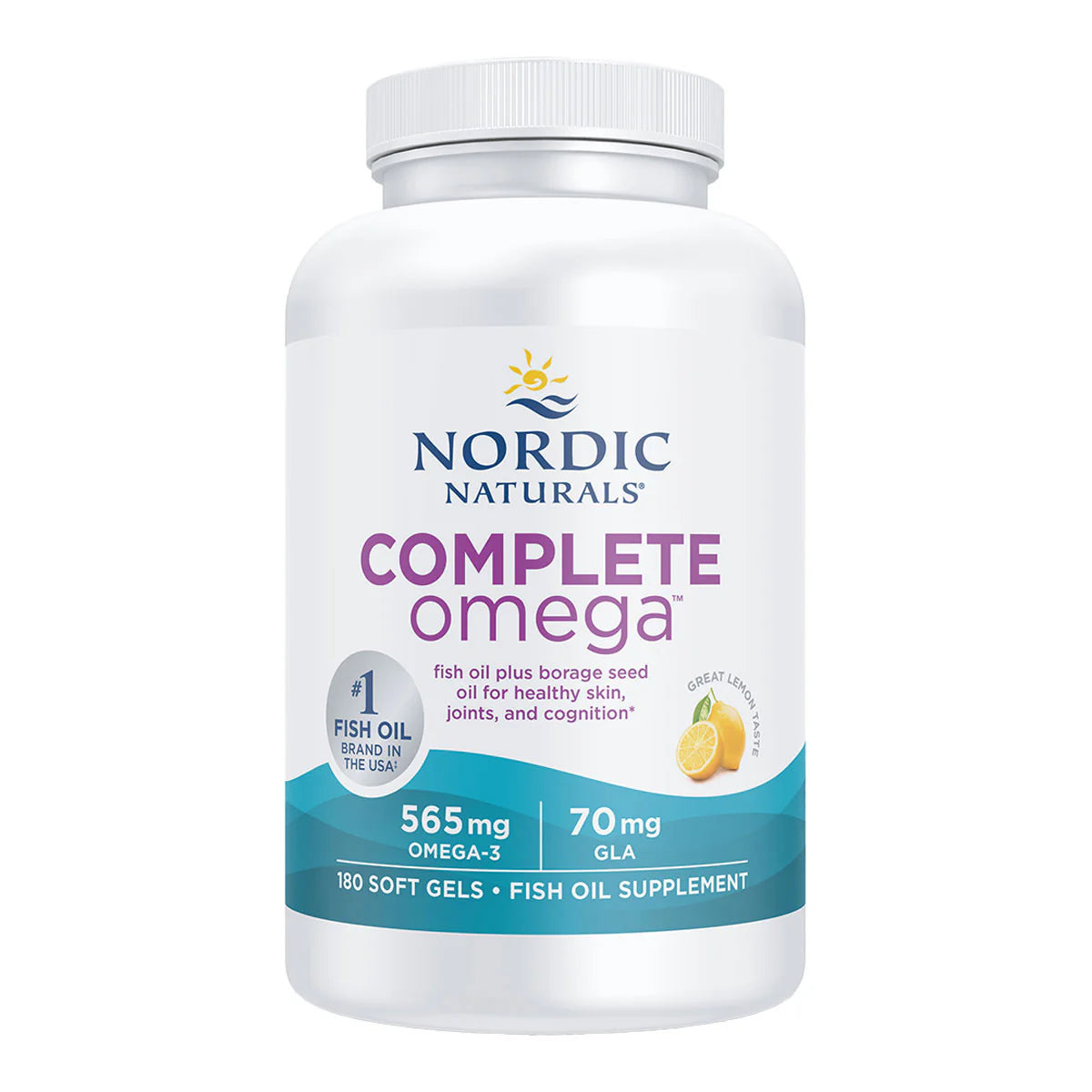 Nordic Naturals Complete Omega softgels - 565 mg Omega 3 met GLA Citroen