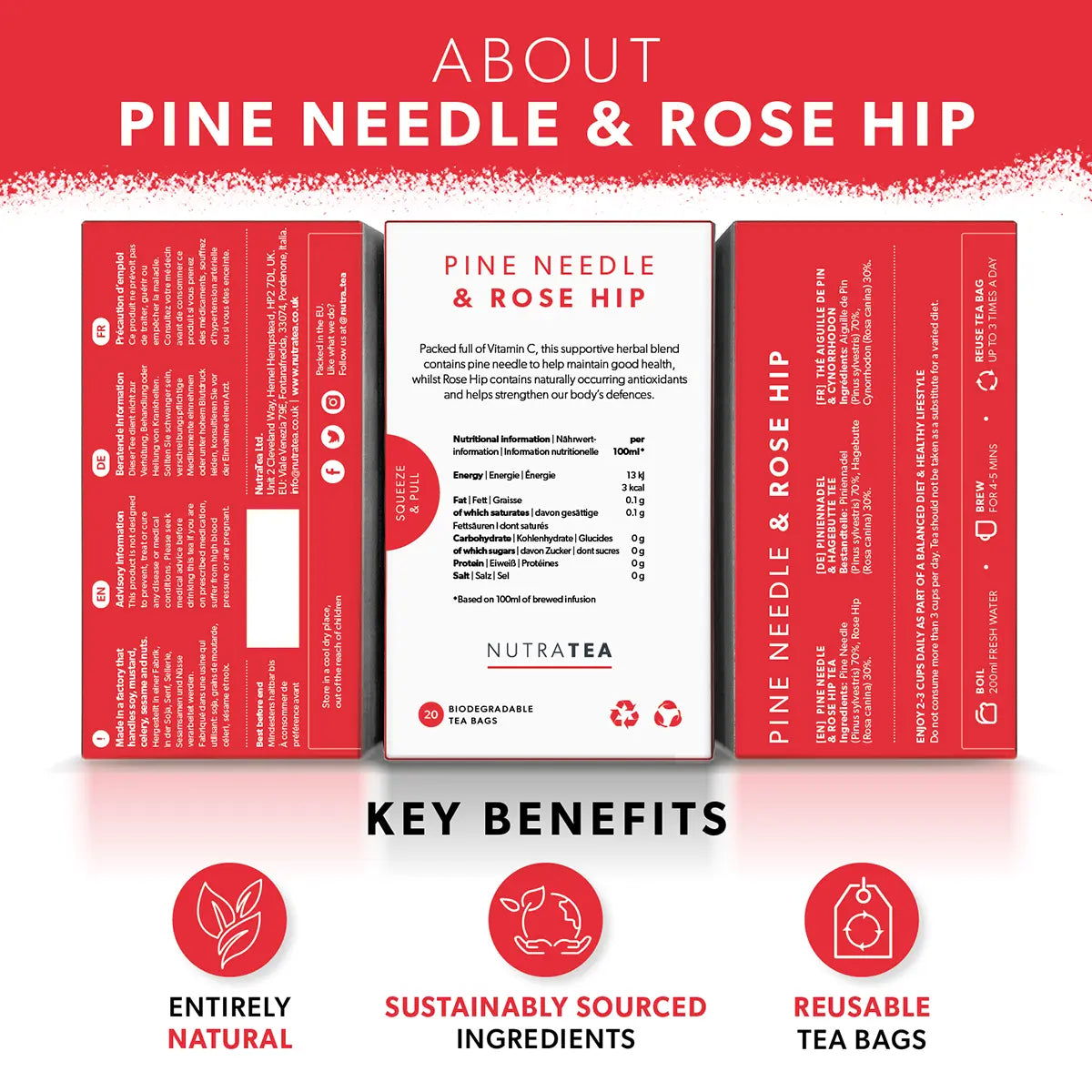 Nutra Pine Needle & Rose Hip - Immune Support Tea