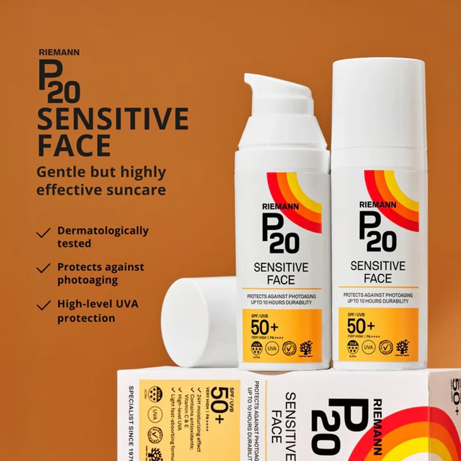 Riemann P20 Sensitive Face SPF50+ Sun Cream - 50g