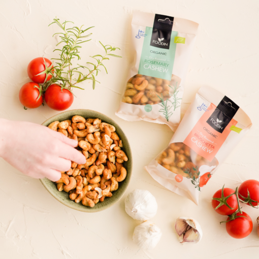 Foodin Rosemary Cashew, Organic 120g, Pack of 8
