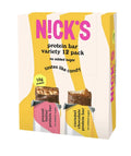 Pack varié barres protéinées Nick's beurre de cacahuète et caramel chocolat 12x50g