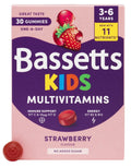 Bassetts Kinderen Multivitaminen Aardbeiensmaak Gummies 3-6 Jaar 30 Stuks