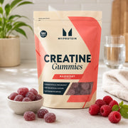 Lifestyle/use image: MyProtein Creatine Gummies raspberry flavour chewable supplement 180 gummies