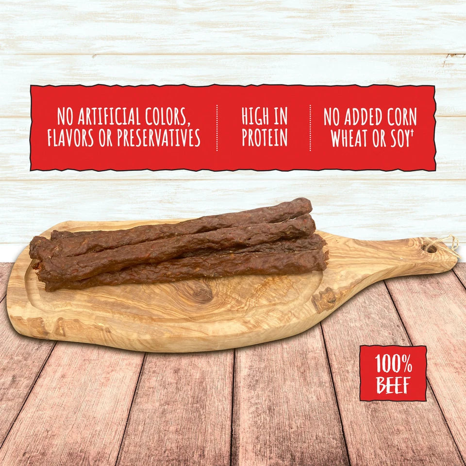 Irish Rover beef stick dog treats feeding instructions packaging 500g bag