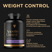 Supplement facts image: Trec Nutrition Appetite Control supplement facts ingredients bottle 90 count