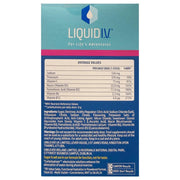 Liquid I.V. Hydration Multiplier Passion Fruit Electrolyte Powder, sachet packaging, passion fruit flavour, 30 x 16g sachets, nutrition information