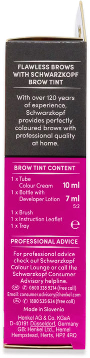 Schwarzkopf Brow Tint Dark Brown eyebrow tint application instructions
