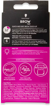 Schwarzkopf Brow Tint Dark Brown ingredient information panel