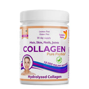 Front image: Swedish Nutra Collagen Pure Peptide powder unflavoured 300g container