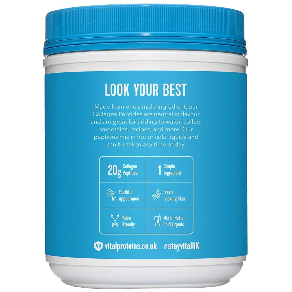 Back image: Vital Proteins Collagen Peptides powder unflavoured tub 567g