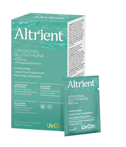 Altrient Liposomal Glutathione 450mg 30 sachets box packaging